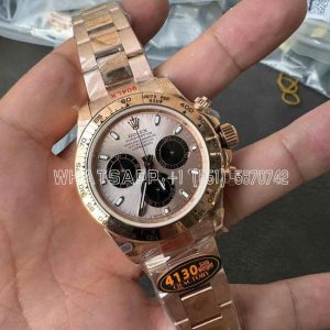 Rolex Daytona 126505 RG/Black Dial on RG Braclet 4130 QF Factory