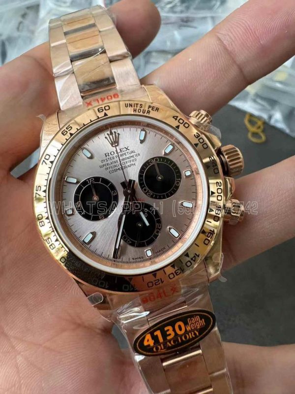 Rolex Daytona 126505 RG/Black Dial on RG Braclet 4130 QF Factory