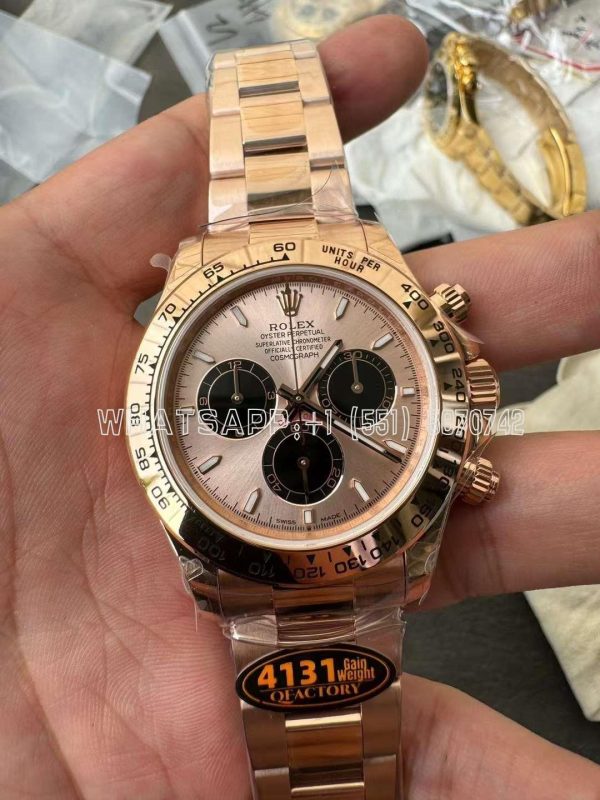 Rolex Daytona 126505 RG/Black Dial on RG Braclet 4131 QF Factory