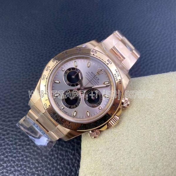 Rolex Daytona 126505 RG/Black Dial on RG Braclet Swiss 4130 Clean Factory