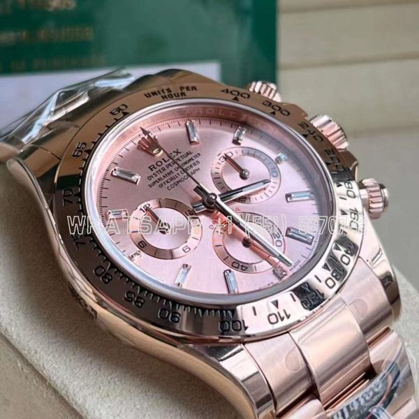 Rolex Daytona 126505 RG Dial Crystal Markers On RG Bracelet Swiss 4130 BT Factory