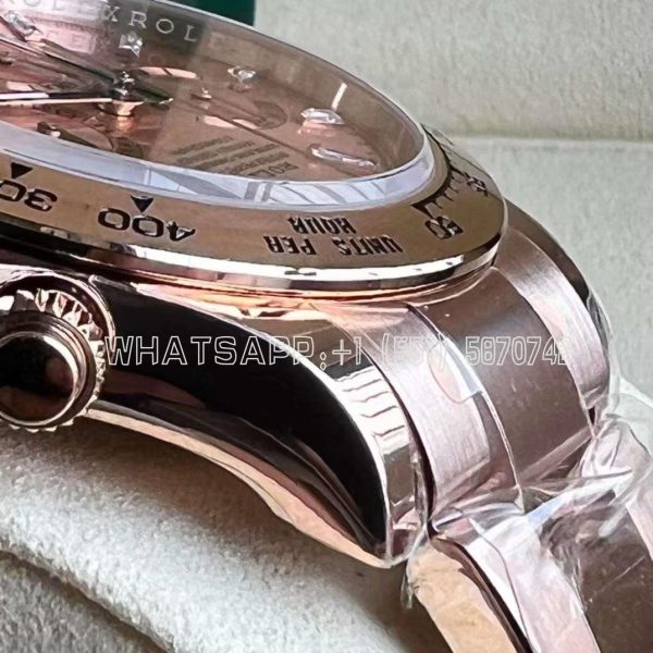 Rolex Daytona 126505 RG Dial Crystal Markers On RG Bracelet Swiss 4130 BT Factory - Image 5