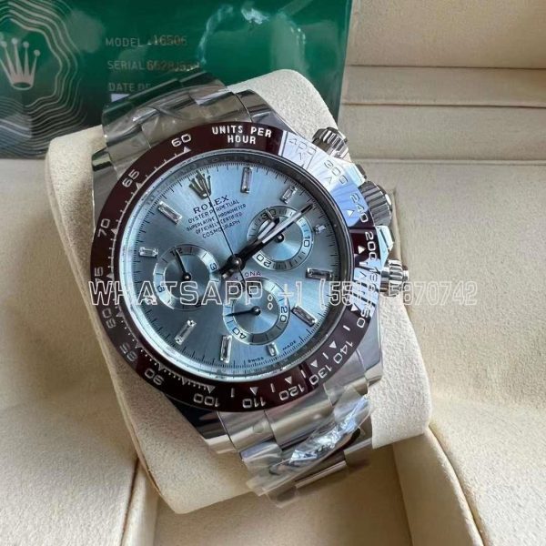 Rolex Daytona 126506 Ice Blue Crystal Dial on SS Bracelet Strap Swiss 4130 BT Factory