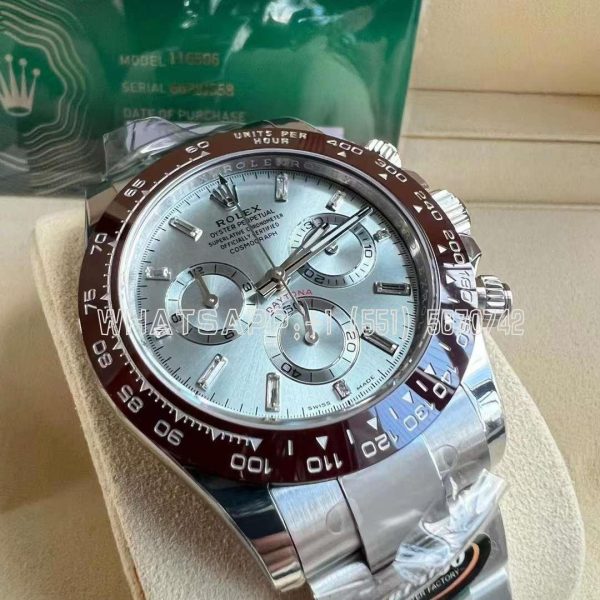 Rolex Daytona 126506 Ice Blue Crystal Dial on SS Bracelet Strap Swiss 4130 BT Factory