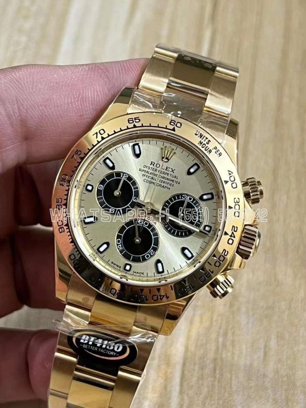 Rolex Daytona 126508 YG/Black Dial on YG Bracelet Swiss 4130 BT Factory