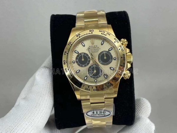 Rolex Daytona 126508 YG/Black Dial on YG Bracelet Swiss 4130 Clean Factory