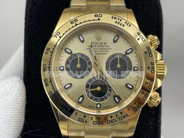 Rolex Daytona 126508 YG/Black Dial on YG Bracelet Swiss 4130 Clean Factory