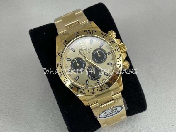 Rolex Daytona 126508 YG/Black Dial on YG Bracelet Swiss 4130 Clean Factory