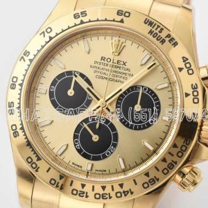 Rolex Daytona 126508 YG/Black Dial on YG Bracelet Swiss 4131 BT Factory