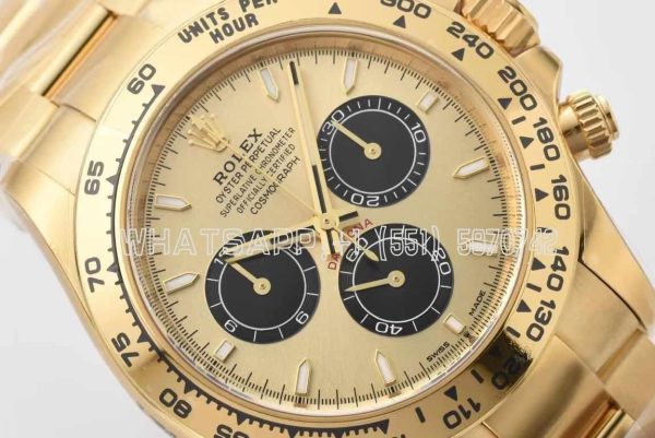 Rolex Daytona 126508 YG/Black Dial on YG Bracelet Swiss 4131 BT Factory
