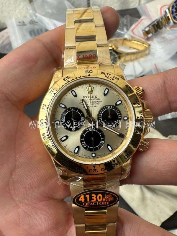 Rolex Daytona 126508 YG Clean YG/Black Dial on YG Bracelet Super 4130 QF Factory
