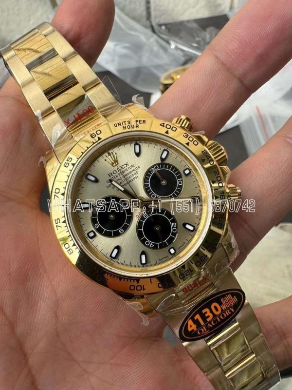 Rolex Daytona 126508 YG Clean YG/Black Dial on YG Bracelet Super 4130 QF Factory