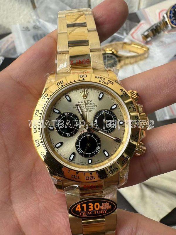Rolex Daytona 126508 YG Clean YG/Black Dial on YG Bracelet Super 4130 QF Factory