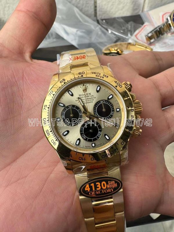 Rolex Daytona 126508 YG Clean YG/Black Dial on YG Bracelet Super 4130 QF Factory