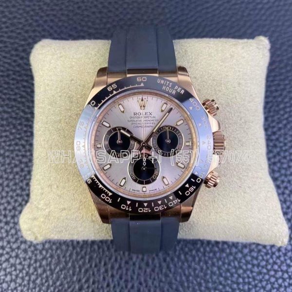 Rolex Daytona 126515 40mm RG Dial on Oysterflex Strap Swiss 4130 Clean Factory