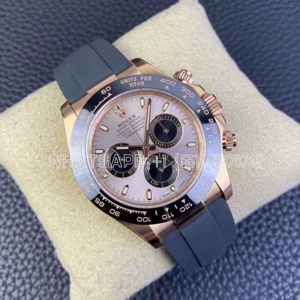Rolex Daytona 126515 40mm RG Dial on Oysterflex Strap Swiss 4130 Clean Factory