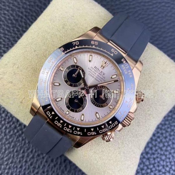 Rolex Daytona 126515 40mm RG Dial on Oysterflex Strap Swiss 4130 Clean Factory