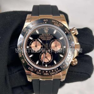 Rolex Daytona 126515 RG/Black Dial on Oysterflex Strap