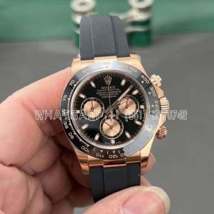 Rolex Daytona 126515 RG/Black Dial on Oysterflex Strap Swiss 4130 Clean Factory