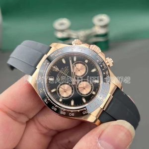 Rolex Daytona 126515 RG/Black Dial on Oysterflex Strap Swiss 4130 Clean Factory
