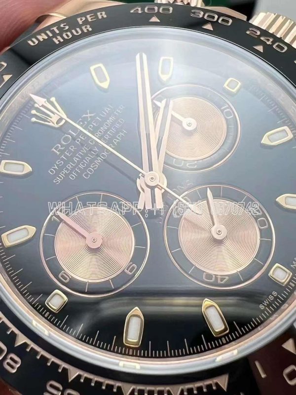 Rolex Daytona 126515 RG/Black Dial on Oysterflex Strap Swiss 4130 Clean Factory - Image 7