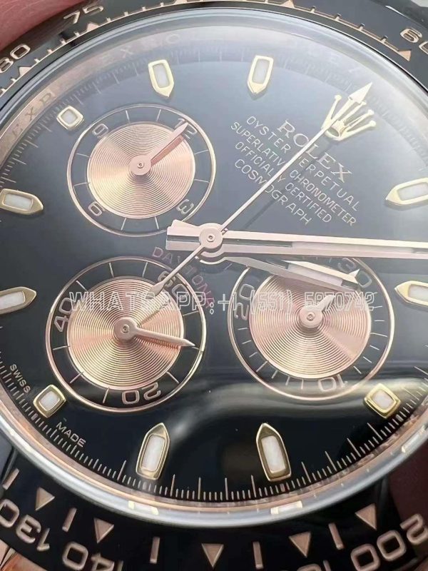 Rolex Daytona 126515 RG/Black Dial on Oysterflex Strap Swiss 4130 Clean Factory - Image 8