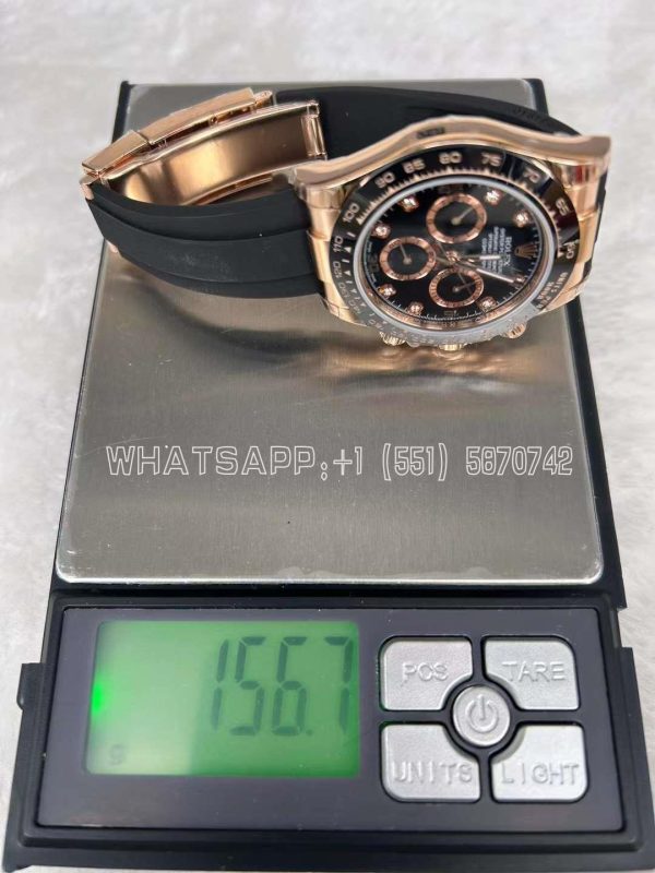 Rolex Daytona 126515 RG/Black Diamonds Dial on Oysterflex Strap - Image 9
