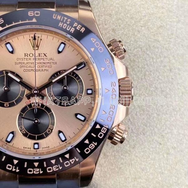 Rolex Daytona 126515 RG Dial on Oysterflex Strap Swiss 4130 Clean Factory