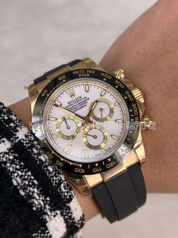 Rolex Daytona 126518 White Dial on Oysterflex Strap