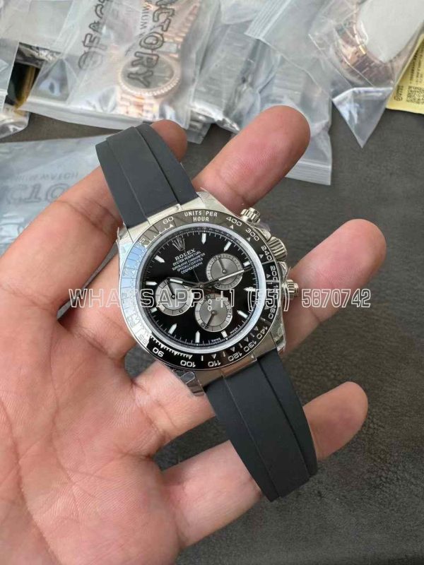 Rolex Daytona 126519 Black/Gray Dial on Oysterflex Strap 4131 QF Factory