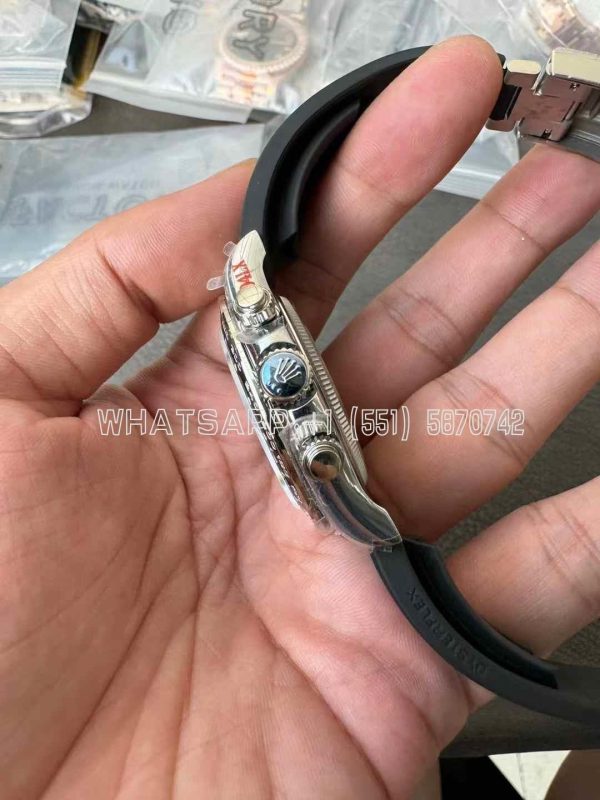 Rolex Daytona 126519 Black/Gray Dial on Oysterflex Strap 4131 QF Factory - Image 6