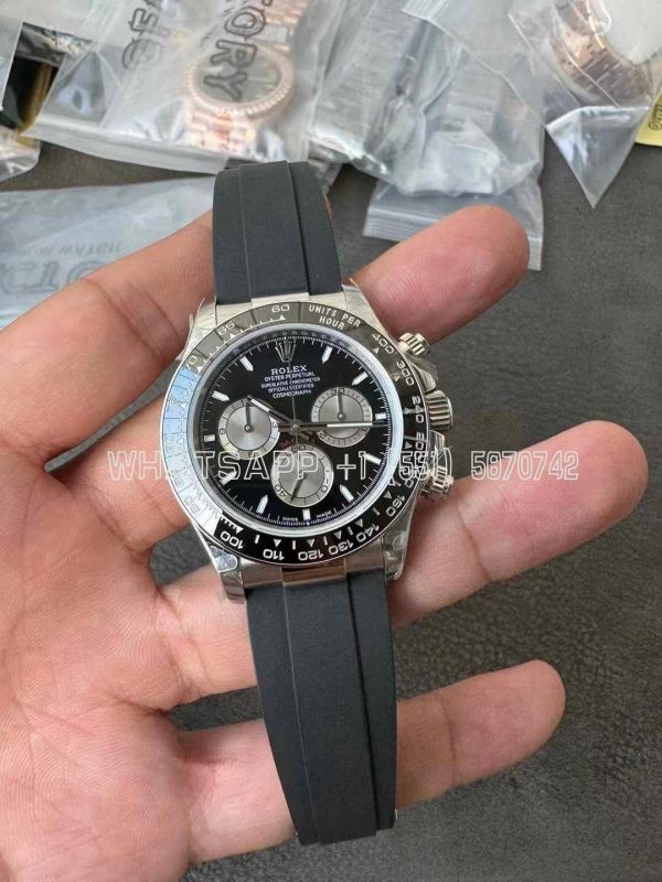 Rolex Daytona 126519 Black/Gray Dial on Oysterflex Strap 4131 QF Factory