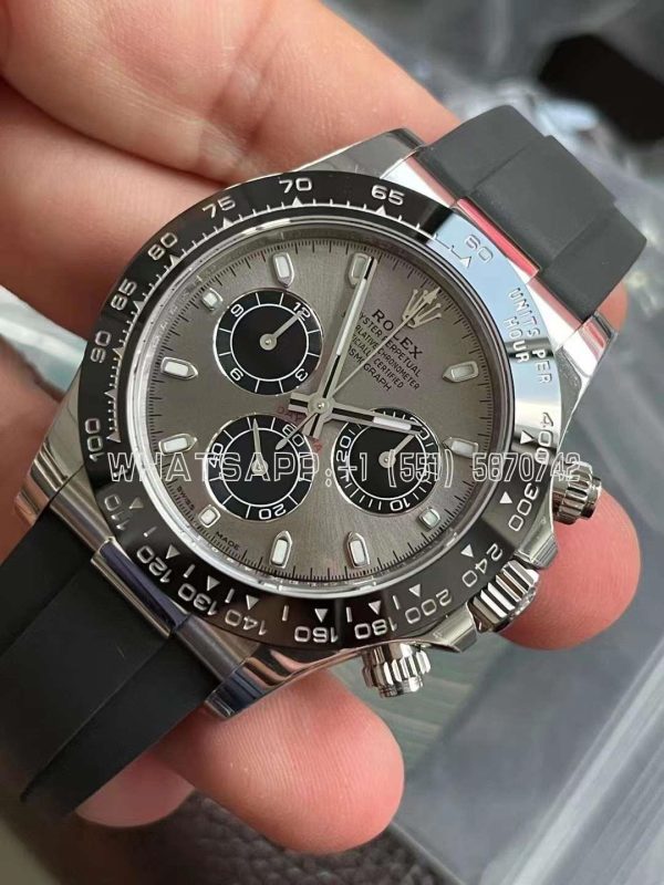 Rolex Daytona 126519LN-0006 40MM White Gold Rubber Strap Black Eye Grey Dial BT Factory