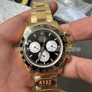 Rolex Daytona 126528 Black Dial Steel 904L on YG Bracelet V8 QF4132 QF Factory