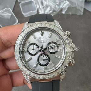 Rolex Daytona 126539TBR Diamonds Bezel Silver Dial with Diamonds Markers Swiss 4131 Clean Factory