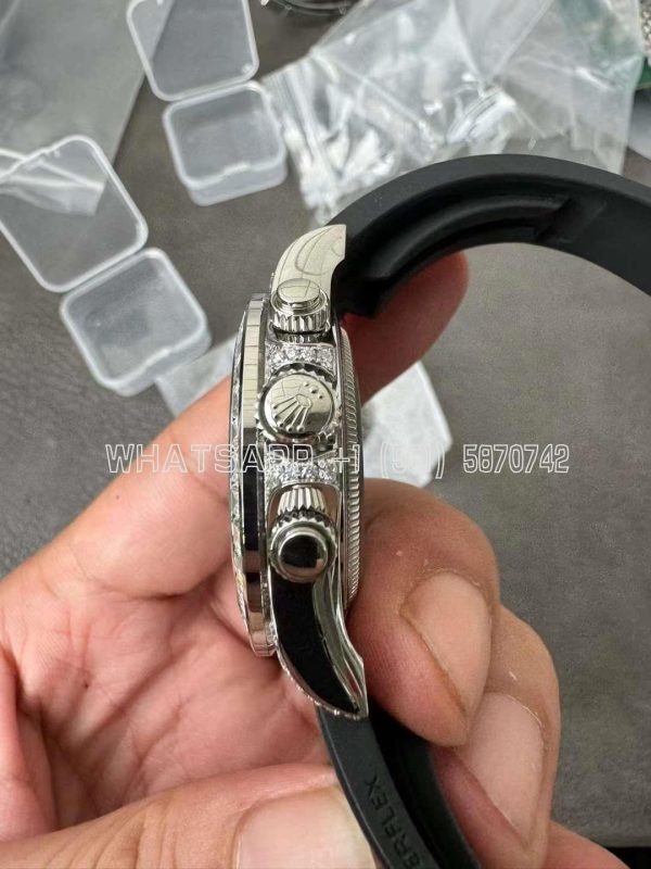 Rolex Daytona 126539TBR Diamonds Bezel Silver Dial with Diamonds Markers Swiss 4131 Clean Factory - Image 3