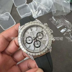Rolex Daytona 126539TBR Diamonds Bezel Silver Dial with Diamonds Markers Swiss 4131 Clean Factory