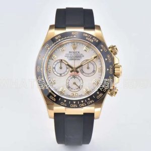 Rolex Daytona 40mm 116518LN White Index Dial & Ceramic Bezel 18K Yellow Gold Swiss 4130 Clean Factory