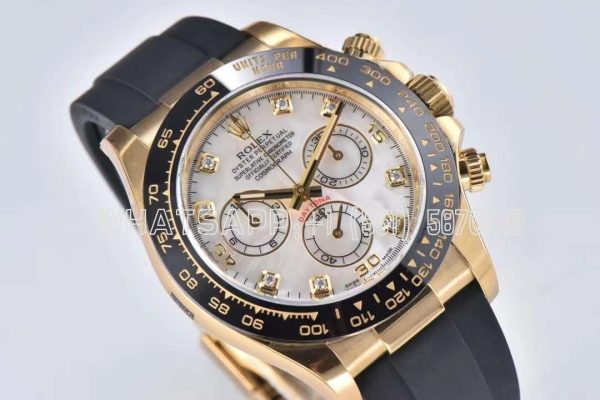 Rolex Daytona 40mm 116518LN White Index Dial & Ceramic Bezel 18K Yellow Gold Swiss 4130 Clean Factory