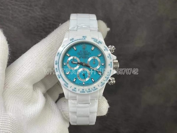 Rolex Daytona AET Remould Abu Dhabi White Ceramic Tiffany Dial Swiss 4130 NOOB Factory