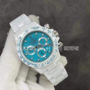 Rolex Daytona AET Remould Abu Dhabi White Ceramic Tiffany Dial Swiss 4130 NOOB Factory