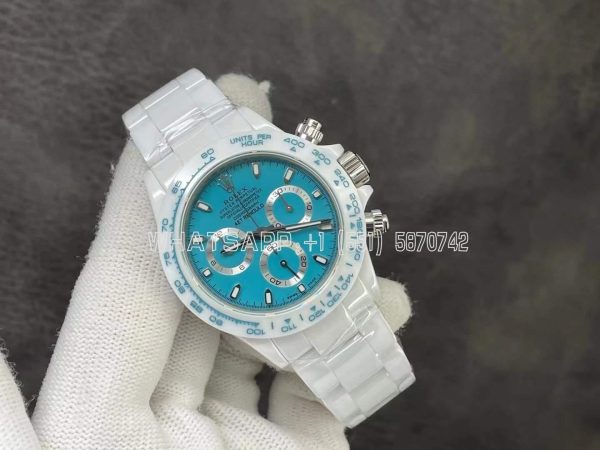 Rolex Daytona AET Remould Abu Dhabi White Ceramic Tiffany Dial Swiss 4130 NOOB Factory