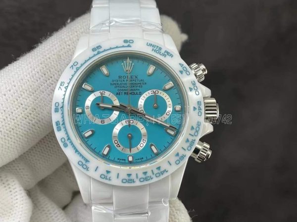 Rolex Daytona AET Remould Abu Dhabi White Ceramic Tiffany Dial Swiss 4130 NOOB Factory