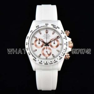 Rolex Daytona AET Remould White Classic White Ceramic Gold Marker 4130