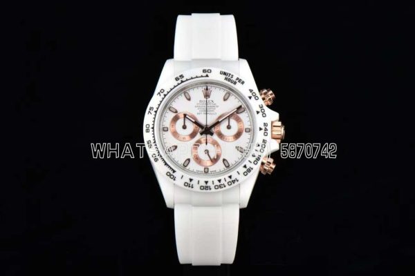 Rolex Daytona AET Remould White Classic White Ceramic Gold Marker 4130
