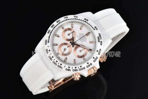 Rolex Daytona AET Remould White Classic White Ceramic Gold Marker 4130