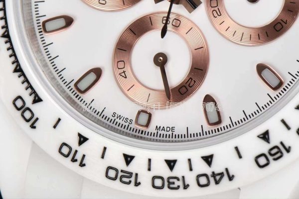 Rolex Daytona AET Remould White Classic White Ceramic Gold Marker 4130 - Image 5