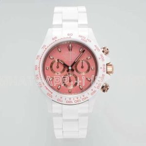 Rolex Daytona AET White Ceramic Case and Bracelet Pink DialBest Edition 4130