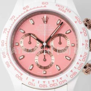 Rolex Daytona AET White Ceramic Case and Bracelet Pink DialBest Edition 4130