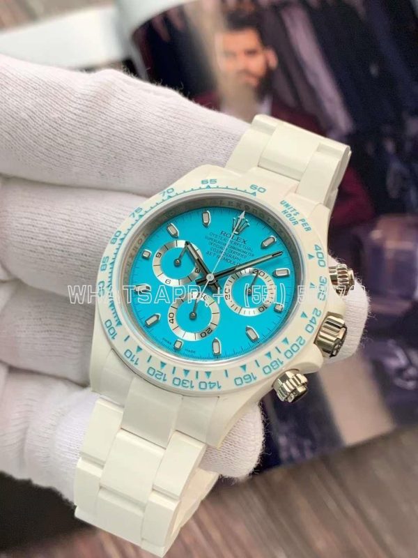 Rolex Daytona AET White Ceramic Case and Bracelet Tiffany Blue Dial Best Edition 4130